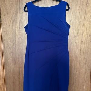 Blue Calvin Klein Sunburst Dress